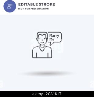 Proposal icon vector, filled flat sign, solid pictogram isolated on white, logo illustration. Proposal icon for presentation. Stock Vector