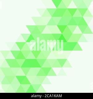 Green triangular abstract background. Vector layout for advertising Stock Vector