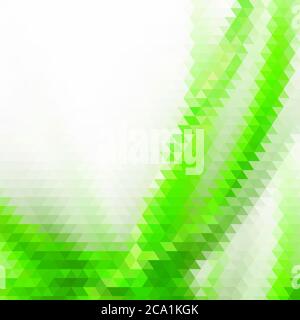 Green triangular abstract background. Vector layout for advertising Stock Vector