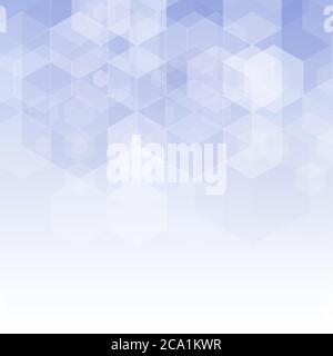 Abstract blue hexagons. Background for presentation Stock Vector