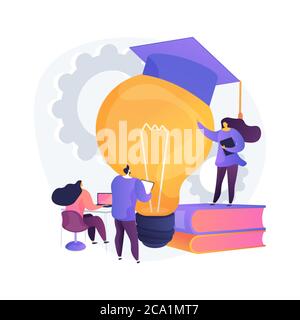 Professional development of teachers abstract concept vector illustration. Stock Vector