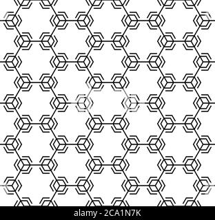 Technical honeycomb seamless pattern Stock Vector
