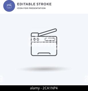 Copy Machine icon vector, filled flat sign, solid pictogram isolated on white, logo illustration. Copy Machine icon for presentation. Stock Vector