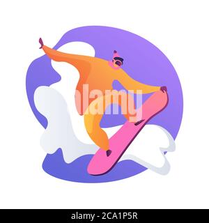 Winter extreme sports abstract concept vector illustration. Stock Vector