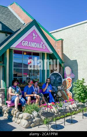 Grandma's Place, Ice Cream Parlour, Town of Jasper, Jasper National Park, Alberta Stock Photo