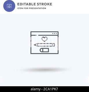 Edit Tools icon vector, filled flat sign, solid pictogram isolated on white, logo illustration. Edit Tools icon for presentation. Stock Vector
