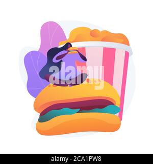 Unhealthy nutrition vector concept metaphor Stock Vector