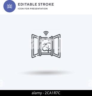 Windows icon vector, filled flat sign, solid pictogram isolated on white, logo illustration. Windows icon for presentation. Stock Vector
