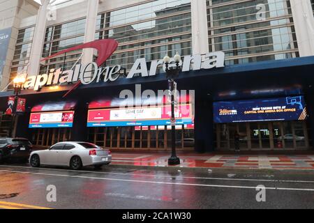 Washington, DC, USA. 3rd Aug, 2020. William Hill Sports Book Launches Sports Betting Operation inside the Capital One Arena ticket office in Washington, DC on August 3, 2020. Credit: Mpi34/Media Punch/Alamy Live News Stock Photo