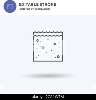 Plankton icon vector, filled flat sign, solid pictogram isolated on white, logo illustration. Plankton icon for presentation. Stock Vector