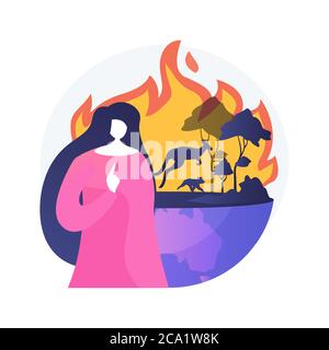 Prevention of wildfire abstract concept vector illustration. Stock Vector