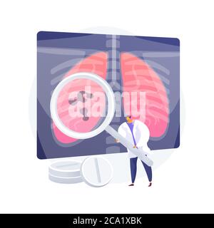 Lower respiratory infections abstract concept vector illustration. Stock Vector