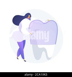 Teeth wear silicone trainer abstract concept vector illustration. Stock Vector