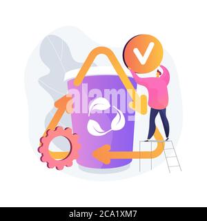 Upcycling abstract concept vector illustration. Stock Vector