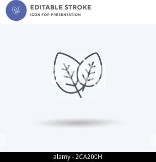 Spinach icon vector, filled flat sign, solid pictogram isolated on white, logo illustration. Spinach icon for presentation. Stock Vector