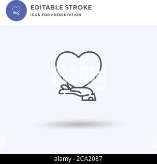 Loving icon vector, filled flat sign, solid pictogram isolated on white, logo illustration. Loving icon for presentation. Stock Vector