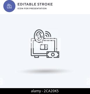 Safebox icon vector, filled flat sign, solid pictogram isolated on white, logo illustration. Safebox icon for presentation. Stock Vector