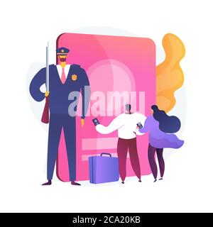 Migration policy abstract concept vector illustration. Stock Vector