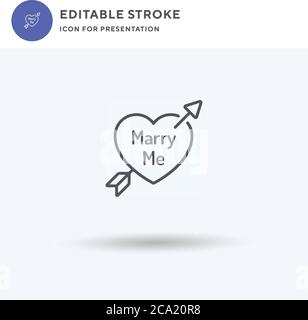 Proposal icon vector, filled flat sign, solid pictogram isolated on white, logo illustration. Proposal icon for presentation. Stock Vector