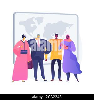 Nationality abstract concept vector illustration. Stock Vector