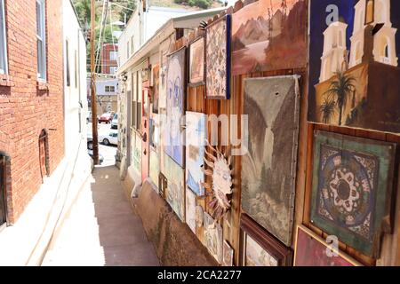 Art Alley in Bisbee, Arizona Stock Photo