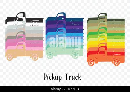 Pickup Old Vintage Truck on a white background Stock Vector