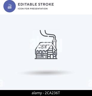 Hut icon vector, filled flat sign, solid pictogram isolated on white, logo illustration. Hut icon for presentation. Stock Vector