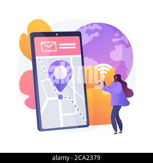 Smart delivery tracking abstract concept vector illustration. Stock Vector