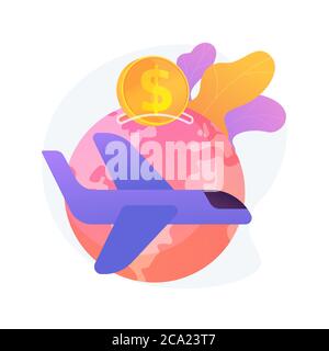 Low cost flights abstract concept vector illustration. Stock Vector