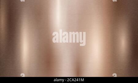 Abstract background with metal texture in bronze color Stock Vector