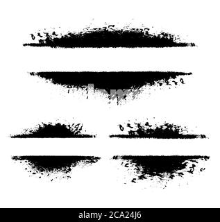 Set of three frames for text in grunge style Stock Vector