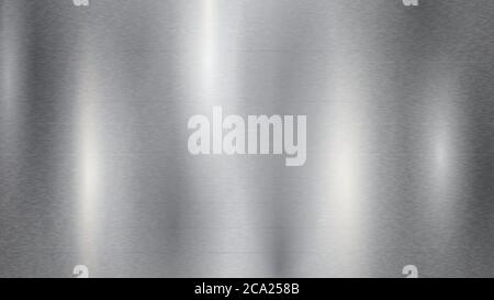 Background with silver metal texture Stock Vector