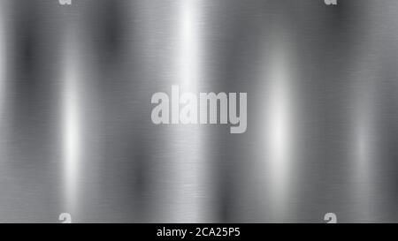 Background with silver metal texture Stock Vector