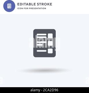 Test icon vector, filled flat sign, solid pictogram isolated on white, logo illustration. Test icon for presentation. Stock Vector