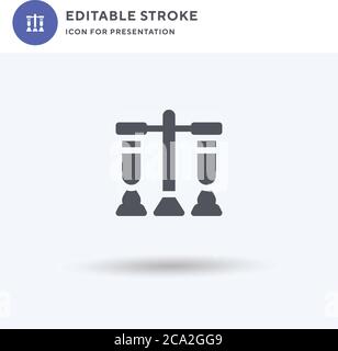 Test icon vector, filled flat sign, solid pictogram isolated on white, logo illustration. Test icon for presentation. Stock Vector