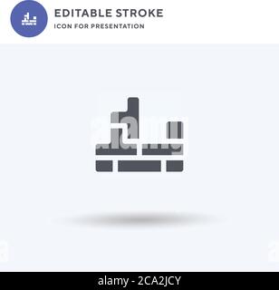 Tetris icon vector, filled flat sign, solid pictogram isolated on white ...