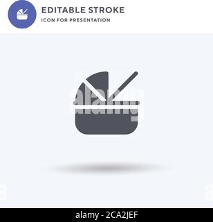 Cradle icon vector, filled flat sign, solid pictogram isolated on white, logo illustration. Cradle icon for presentation. Stock Vector