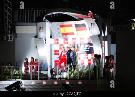 2013 Singapore Grand Prix Winners Stock Photo