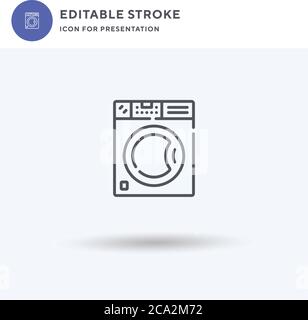 Laundry icon vector, filled flat sign, solid pictogram isolated on white, logo illustration. Laundry icon for presentation. Stock Vector