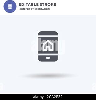 Home Automation icon vector, filled flat sign, solid pictogram isolated on white, logo illustration. Home Automation icon for presentation. Stock Vector
