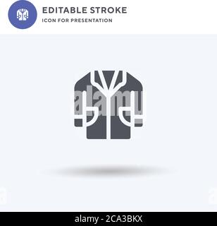 Lab Coat icon vector, filled flat sign, solid pictogram isolated on ...