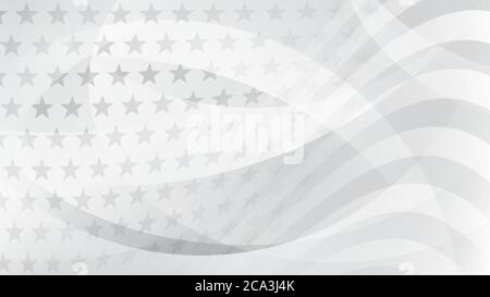 Independence day abstract background with elements of the american flag in gray colors Stock Vector