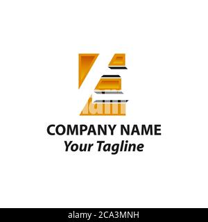 Letter E logo icon design template elements. Vector color sign. Stock Vector