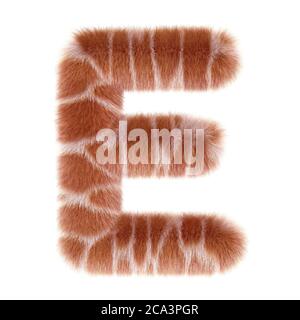 3d GIRAFFE cartoon funny creative fur letter E Stock Photo