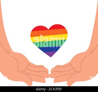 hands supporting local business products vector illustration design Stock Vector