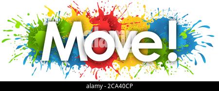 Move in splash’s background Stock Photo