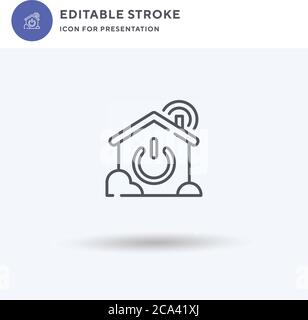 Smarthome icon vector, filled flat sign, solid pictogram isolated on white, logo illustration. Smarthome icon for presentation. Stock Vector