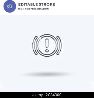 Handbrake icon vector, filled flat sign, solid pictogram isolated on white, logo illustration. Handbrake icon for presentation. Stock Vector