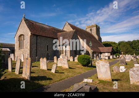 St. Mary Magdalene Parish Church in Lyminster near Arundel, West Sussex, UK Stock Photo