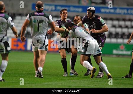 Heineken Cup Round 2 - Ospreys v London Irish @ The Liberty Stadium in Swansea. Stock Photo